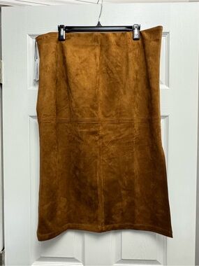 Nordstrom Rack Faux-Suede Camel Brown Skirt